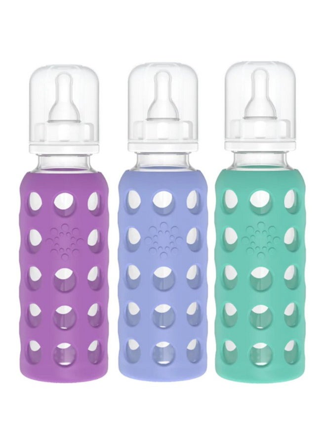 lifefactory - 9Oz Glass Baby Bottle 3Pk (Kalegrapeblueberry) - Image 1