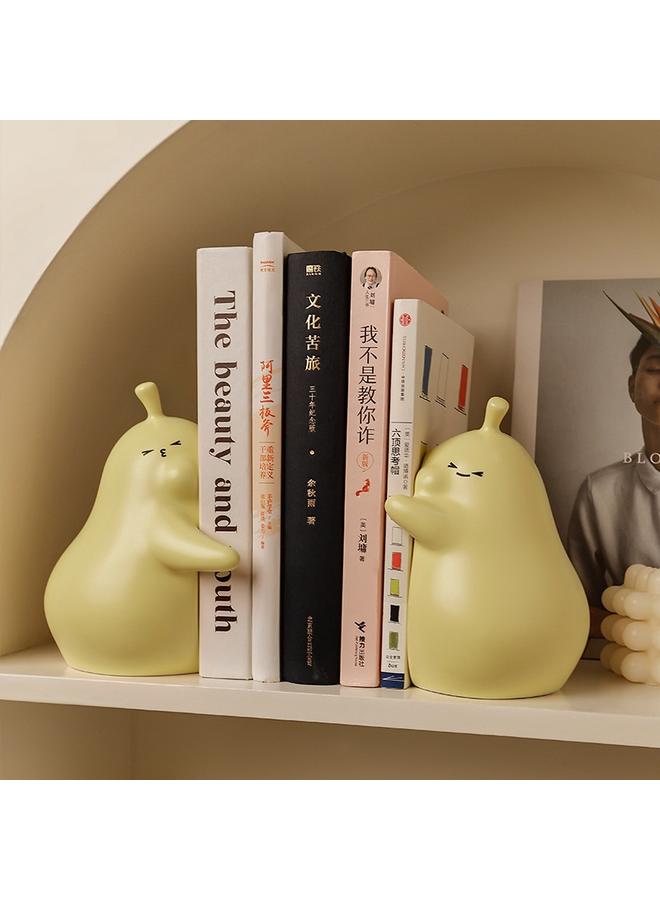 Bluejw Behan Meicuddle Pear Book Stand Ceramic Ornaments Home Living Room Decorations Small Bedroom Bookcase Birthday Gift - Image 3