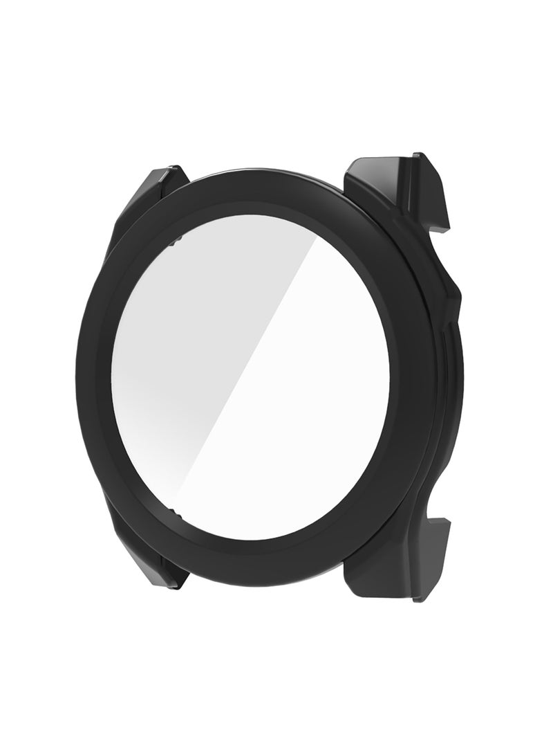 Screen Protector Case for Garmin Fenix 8 51mm All-Around Protective Hard PC Bumper Cover Tempered Glass Screen Protective (Black) - Image 1