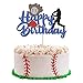Ephlyn 1 Pack Baseball Theme Cake Topper Sports Happy Birthday Baseball Player Cake Decoration for Baseball Sports Party Theme Decoration Supplies - Image 3