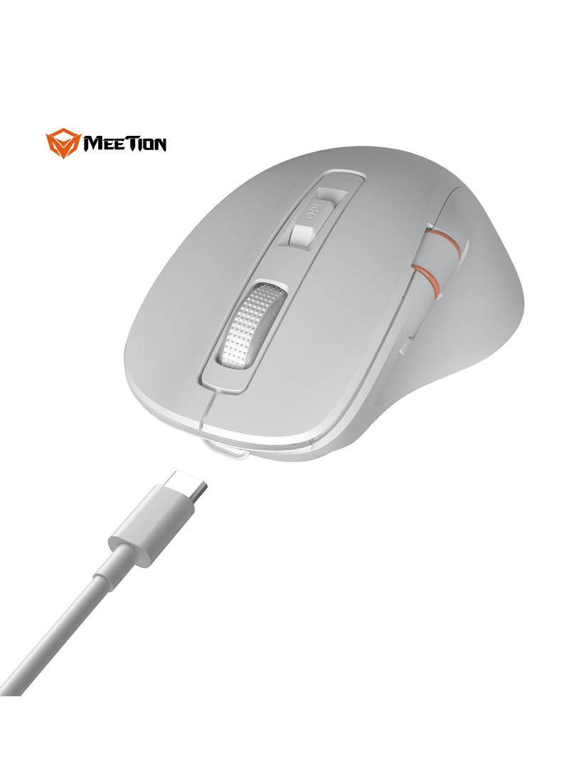 Meetion MEETION Three-Mode Gaming Ergonomic Mouse GW32 2.4G/Bluetooth/Wired PAW3220 Sensor Up to 8000DPI 1000Hz Polling Rate 20 Million Times Micro Switch RGB Lighting Effects 700mAh Long Battery Life Right-Handed Ergonomics Meetion Exclusive Driver - Image 2