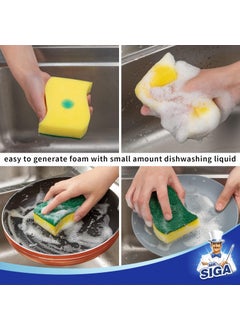 Mr Siga MR SIGA Heavy Duty Scrub Sponge Size 11 x 7 x 3cm Pack of 24  - Image 5