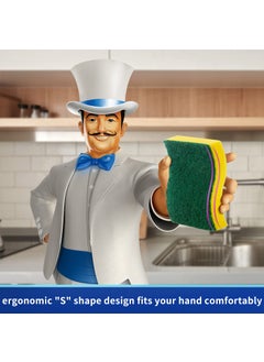 Mr Siga MR SIGA Heavy Duty Scrub Sponge Size 11 x 7 x 3cm Pack of 24  - Image 2