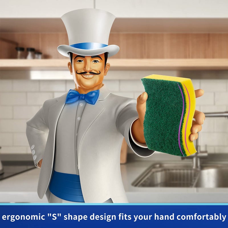 MR SIGA Heavy Duty Scrub Sponge Size 11 x 7 x 3cm Pack of 24 - Image 2