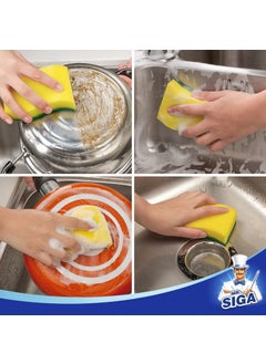 Mr Siga MR SIGA Heavy Duty Scrub Sponge Size 11 x 7 x 3cm Pack of 24  - Image 4