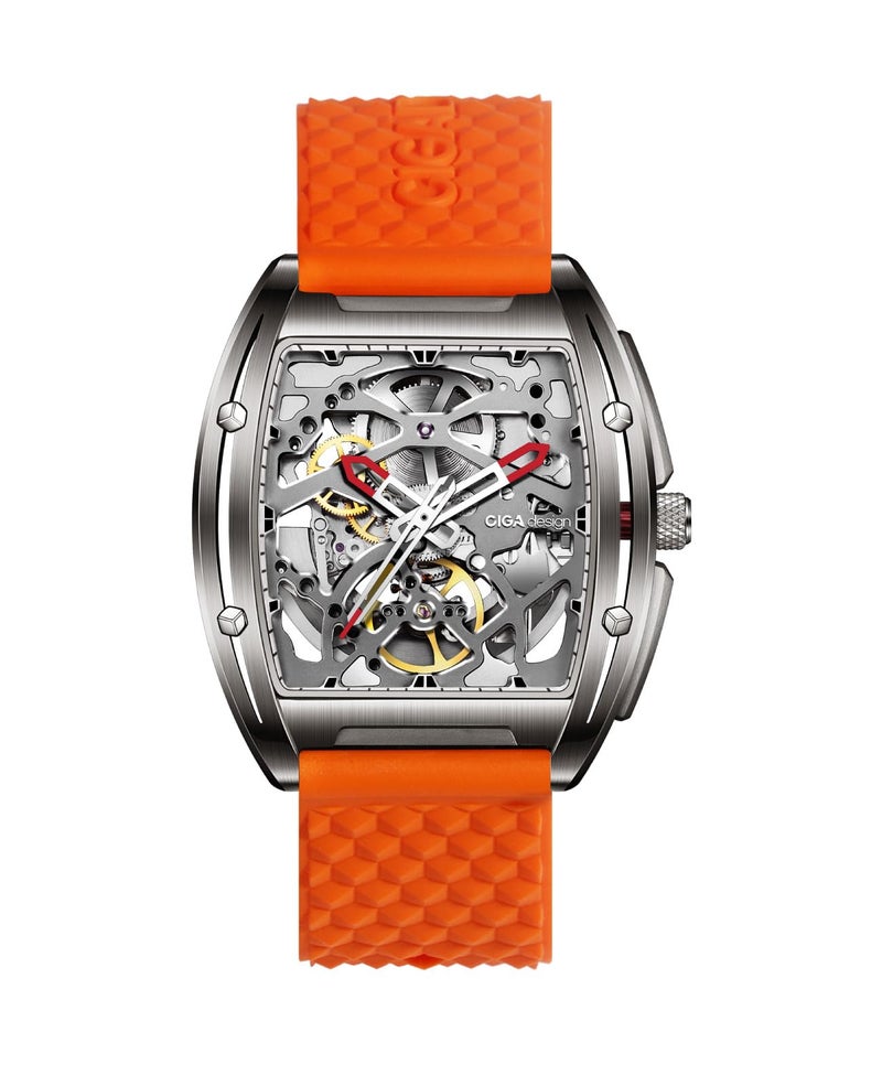 CIGA Design Skeleton Watch Z Series Titanium Automatic Mechanical Wristwatch Sapphire Tonneau Analog Mens Watches 3ATM Waterproof Unisex Steampunk Gift - Image 2