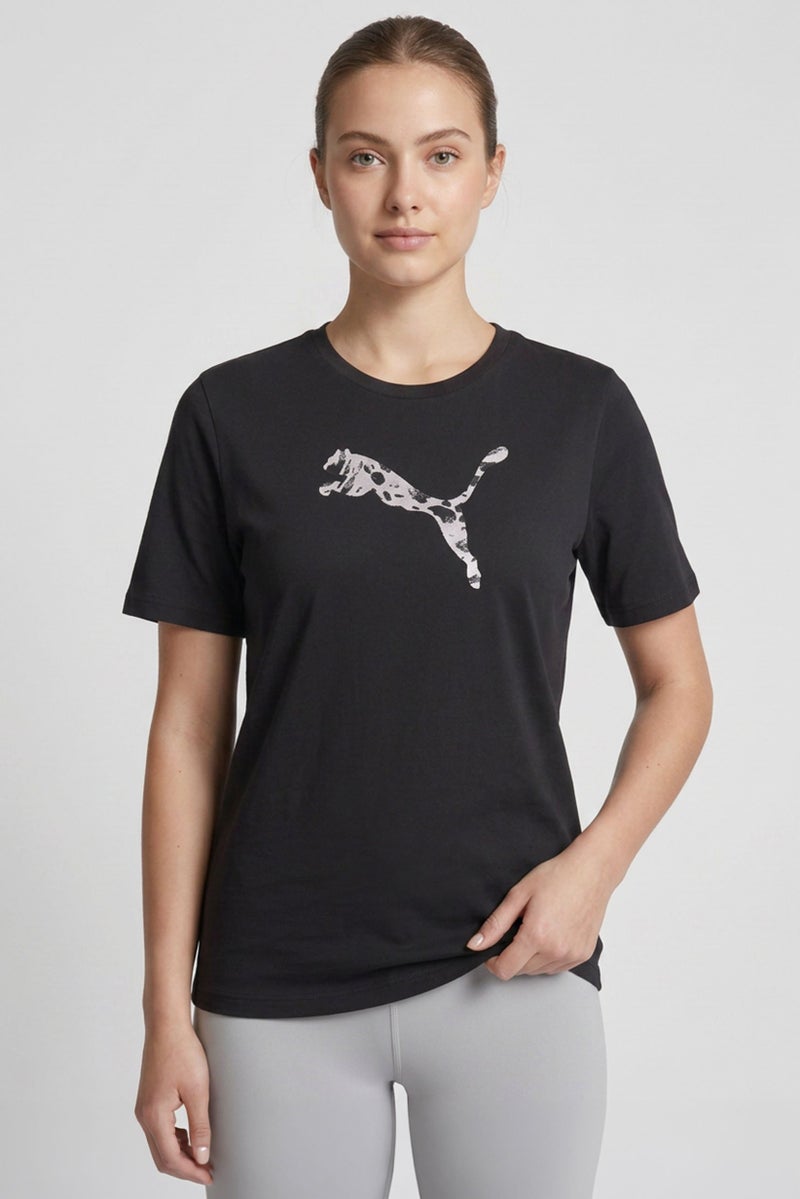 PUMA Women Relaxed Fit Short Sleeve Outdoor T-Shirt, Black - Image 1