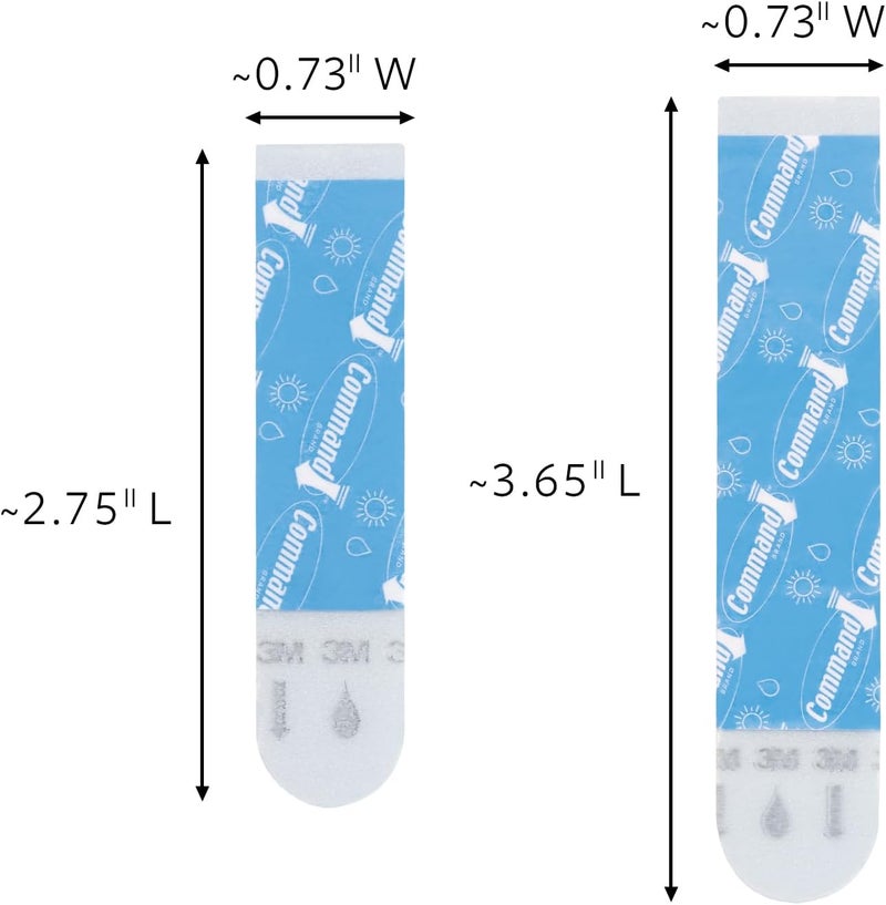 Command Bath Replacement Strips, 2-Medium and 4-Large Water-Resistant Adhesive Strips, Re-Hang Bath Hooks or Caddies - Image 3