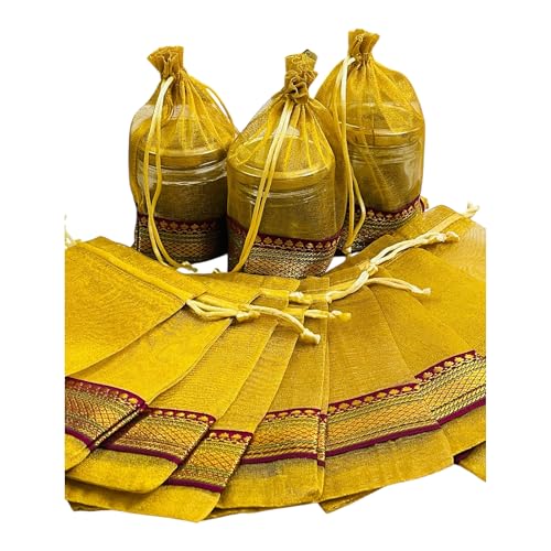 KRIWIN Unisex-adult Potli/bag (Silk,Set of 50, Gold) - Image 5