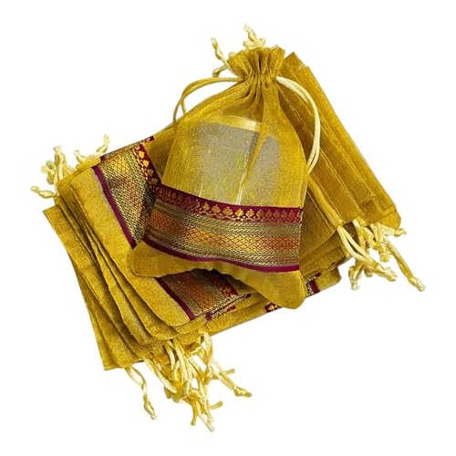 KRIWIN Unisex-adult Potli/bag (Silk,Set of 50, Gold) - Image 1