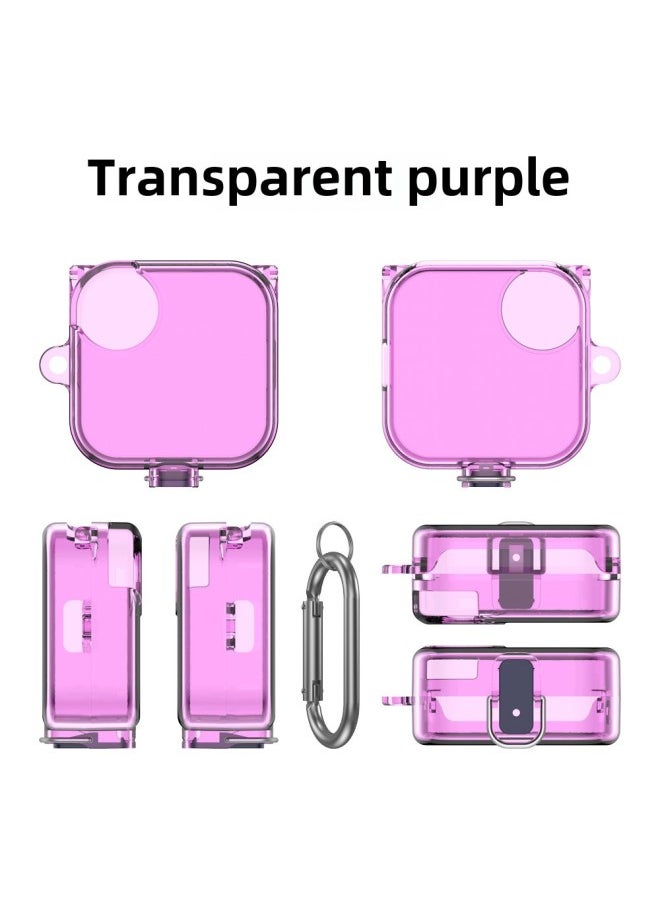 Generic For CMF Buds Pro 2 Bluetooth Headset TPU Protective Cover Switch-Color:Transparent Purple-Model:D57  - Image 1