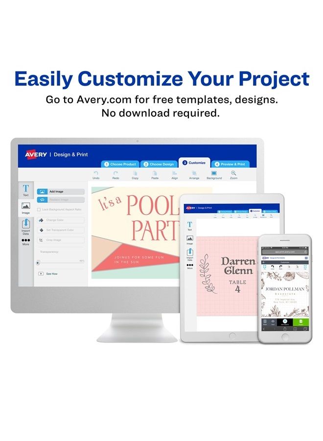 Avery Printable Cards, Laser Printers, 100 Cards, 4 x 6, U.S. Post Card Size (5389) - Image 5