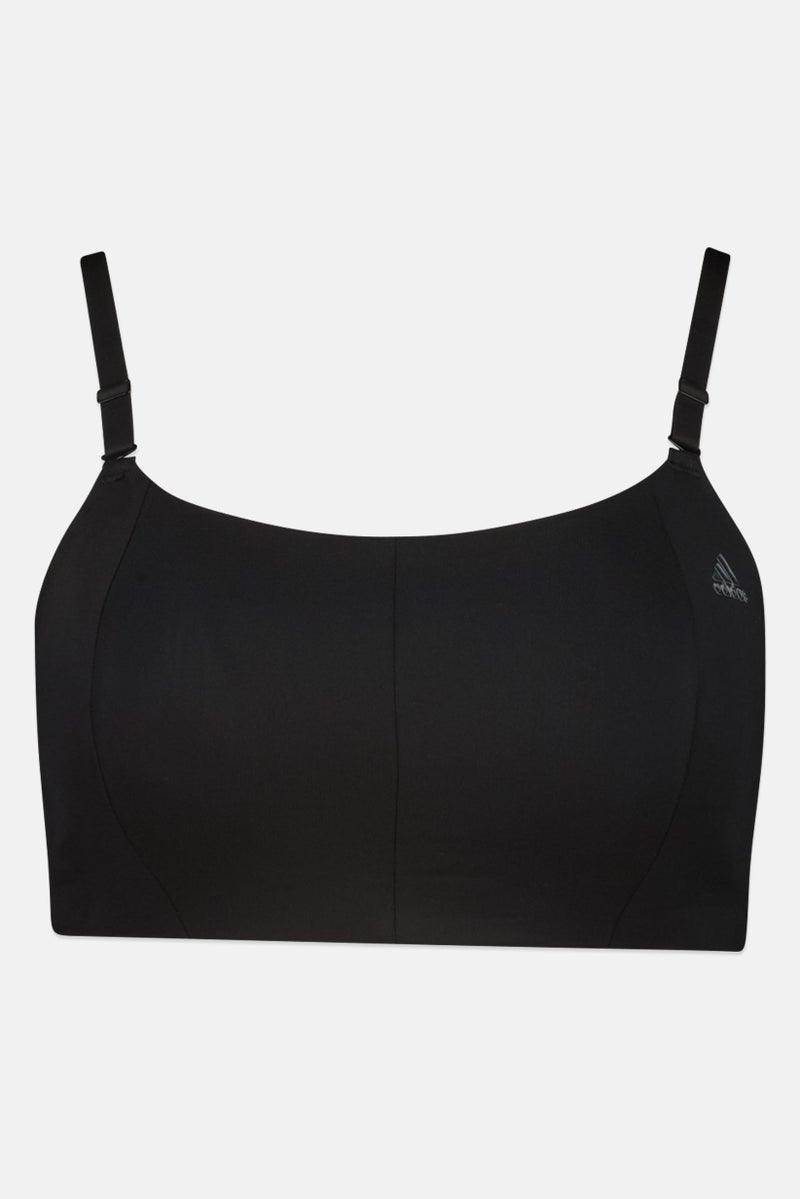 Adidas Women Plus Size Brand Logo Padded Sports Bra, Black  - Image 2