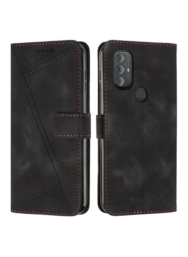 اس-توب جراب لهاتف Motorola Moto G Play 2023 / G Power 2022 جراب هاتف جلدي بتصميم مثلث حلم مع حبل - Image 1