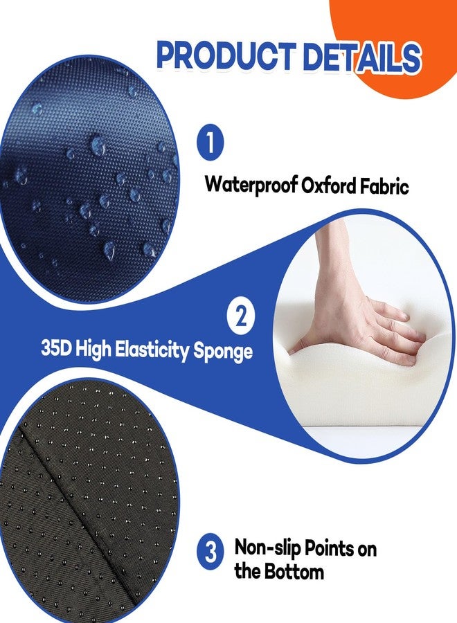 JZHLLA Foldable Fall Protection Mat for Elderly Blue Waterproof Non Slip Floor Mats with High-Resilience Foam 72 * 24 * 2 Inch Bedside Floor Mats for Elderly, Handicap, Senior - Image 4