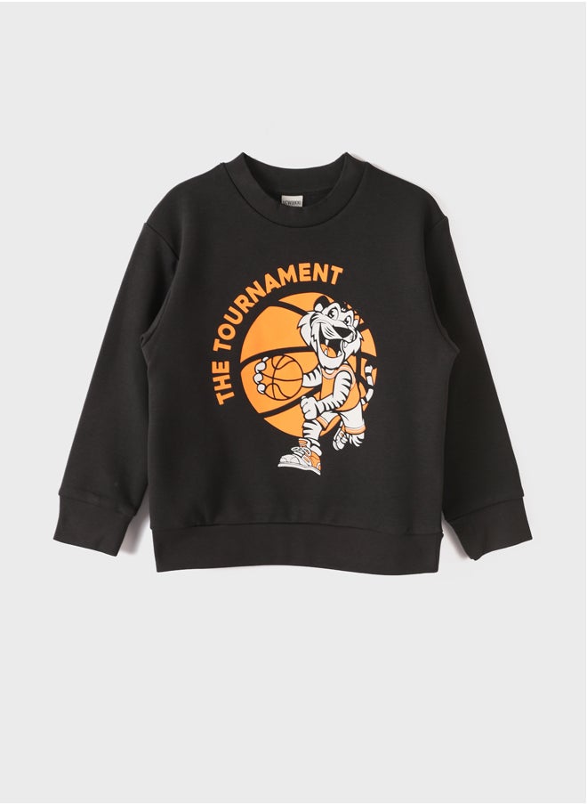 Crew Neck Printed Boy's Sweatshirt - pzsku/ZE5FE1C1C81E9C61F31A7Z/45/_/1735652090/14668b07-58f1-4b3f-82e4-c4e95a17a7e8