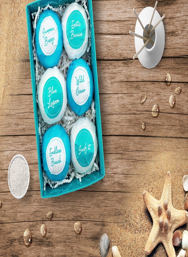 BRUBAKER Bath Bombs Gift Set "Oh là là Chérie" - 6 Handmade Luxury Spa Bath Fizzies - All Natural, Vegan, Organic Ingredients - Coconut Oil Moisturizes Dry Skin - Image 2