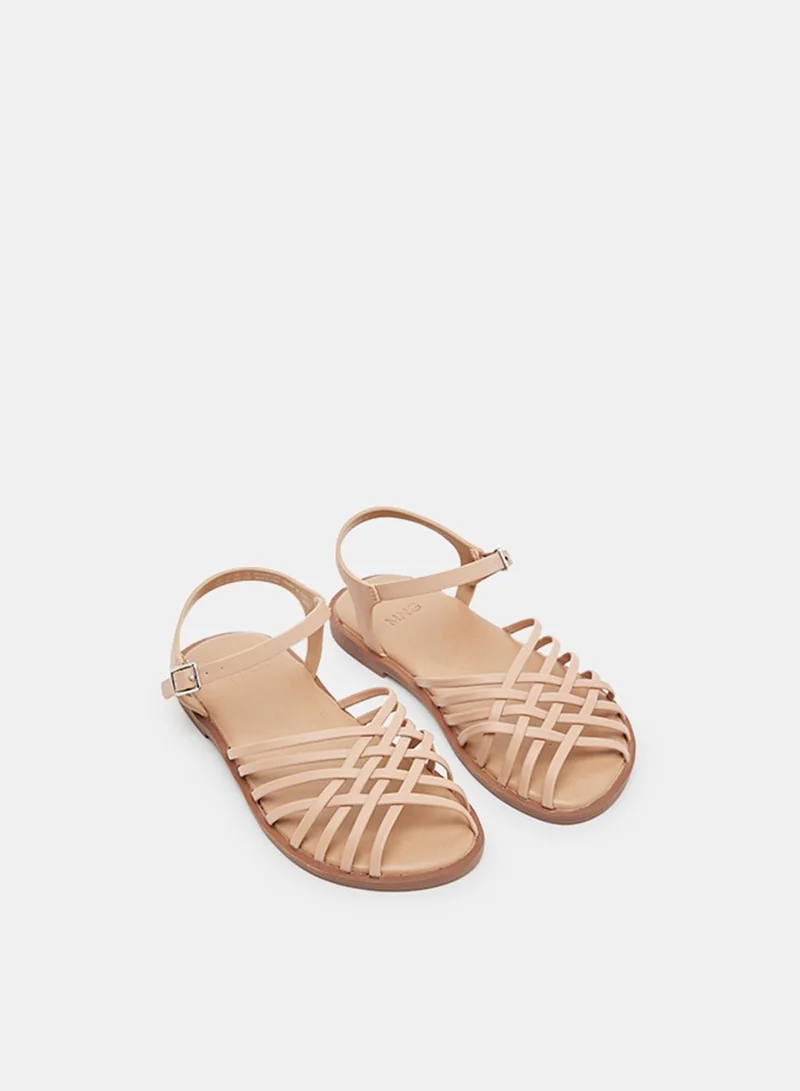 مانجو صنادل بناتي بأشرطة