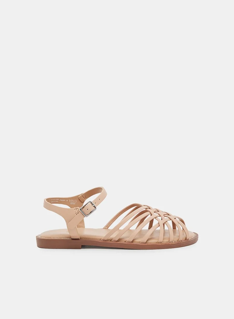 MANGO Girls Strappy Sandals