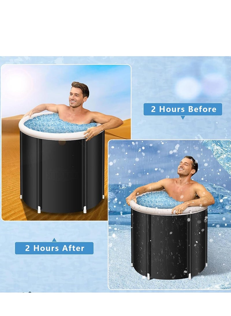 COOLBABY ice bath, athlete covered bath, recovery cold bath, 5-layer portable ice bath bucket jumping pool (75x85)