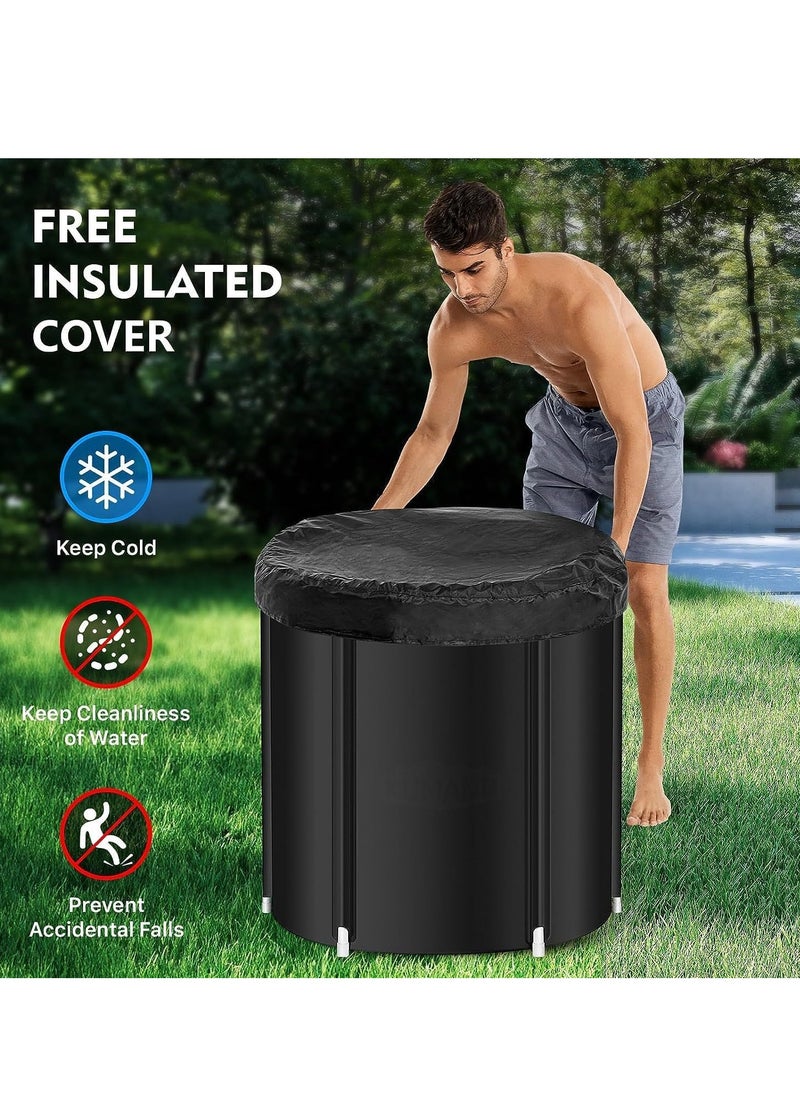 COOLBABY ice bath, athlete covered bath, recovery cold bath, 5-layer portable ice bath bucket jumping pool (75x85)