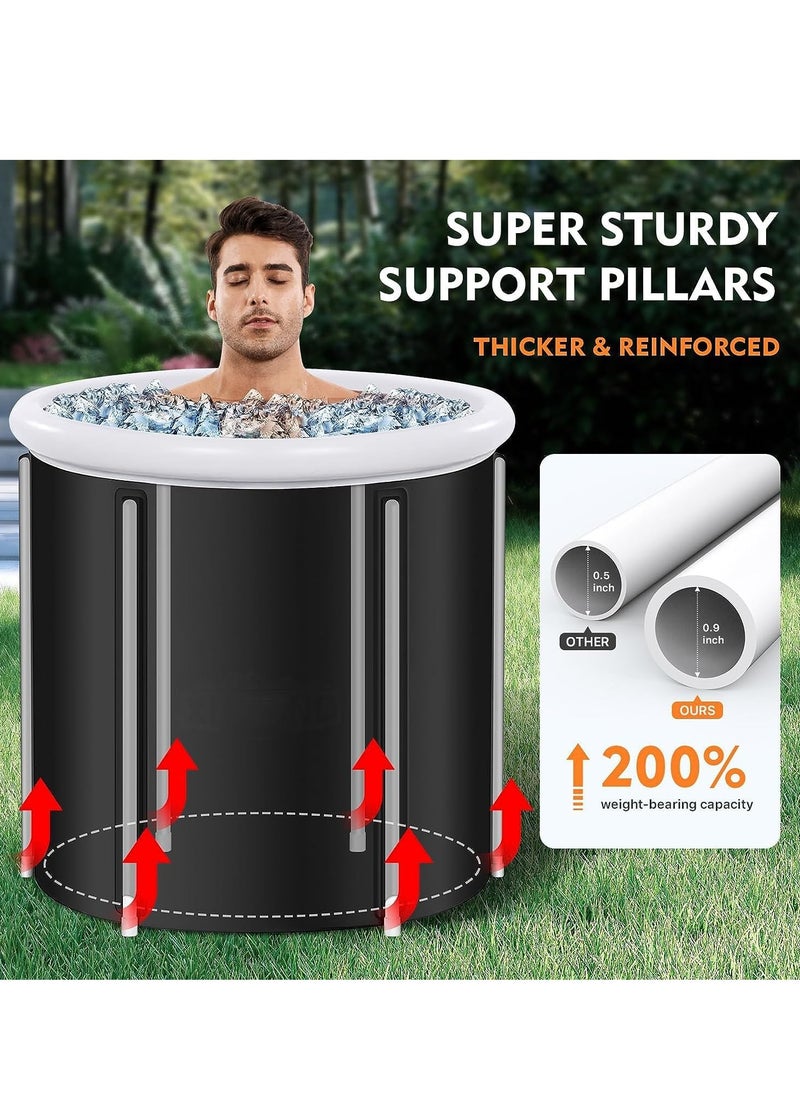 COOLBABY ice bath, athlete covered bath, recovery cold bath, 5-layer portable ice bath bucket jumping pool (75x85)