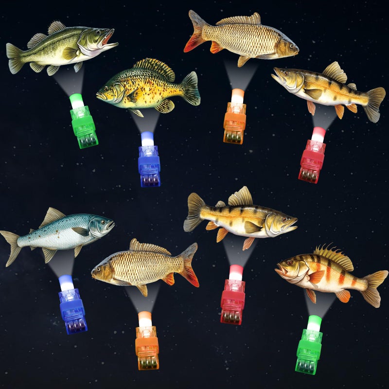 Oitnlaughter 36Pcs Gone Fishing LED Finger Lights Fishing Party Favors Glow in the Dark Light Up Finger Lights Go Fish Themed Toys Bulk for Kids Birthday Party Goodie Bag Stuffer Birthday Gifts Classroom Prize - Image 3