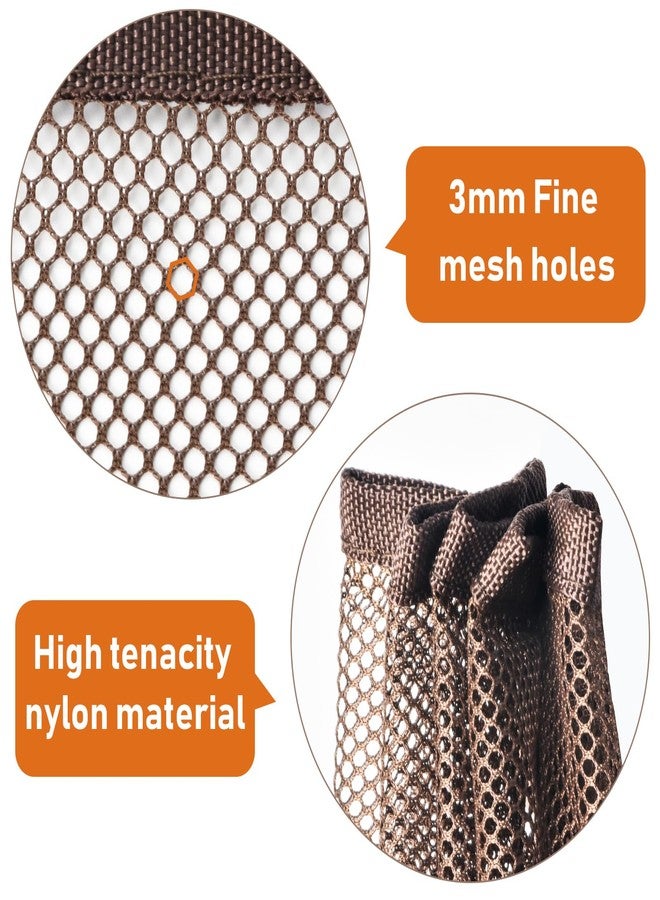 Gudui Banister Guard 6.6ft x 2.6ft Child Safety Net Balcony Stair Railing Proof Mesh for Kids, Toys, Pets, Brown - Image 3