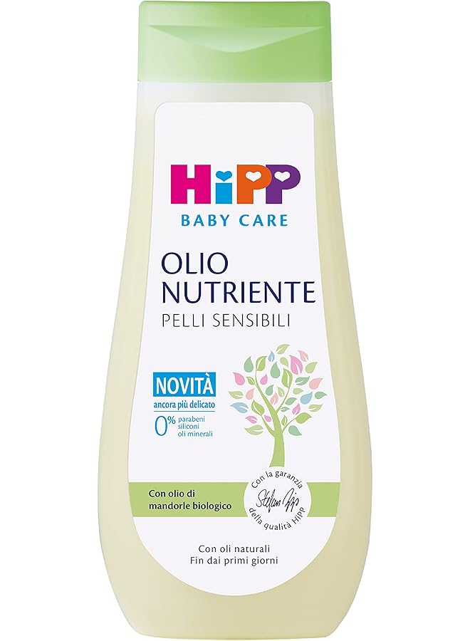 Hipp Babysanft Baby Care Oil For Children Deep Nourishes And Protects Skin For Dry And Sensitive Skin With 100% Natural Oils 1 X 200 Ml Bottle - Image 1