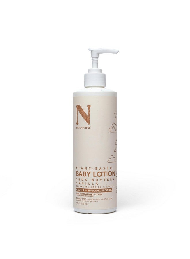 Dr. Natural Baby Lotion, Shea Butter and Vanilla, 16 oz - Non-Greasy, Body Lotion for Dry Skin - Hypoallergenic and Paraben-Free - No Synthetic Fragrances or Dyes - Made with Organic Shea Butter - Image 1