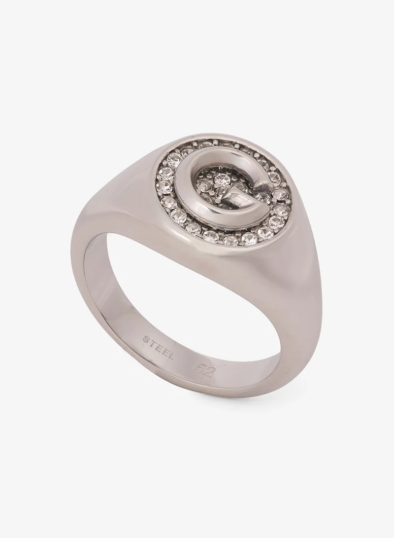 GUESS G Crystal Logo Ring