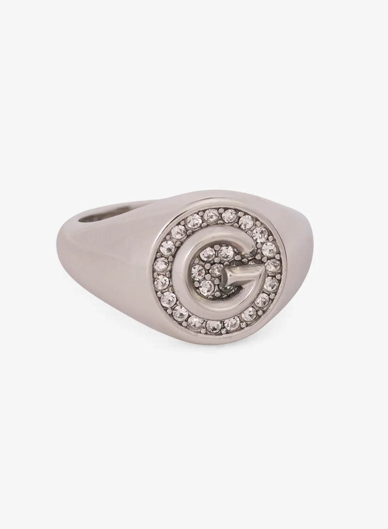 GUESS G Crystal Logo Ring