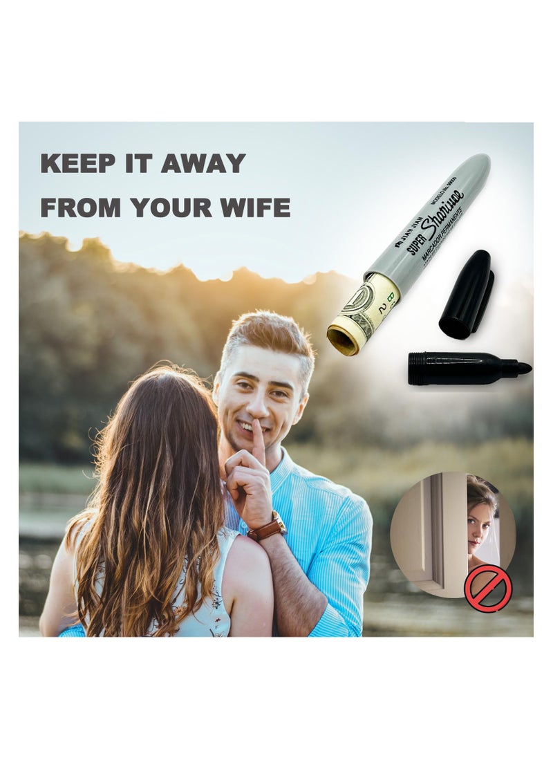 SYOSI - Hidden Safe Storage Pen - Disguise Your Valuables in Plain Sight - Large Fake Sharpie Diversion Safe for Money and Small Items - Image 1