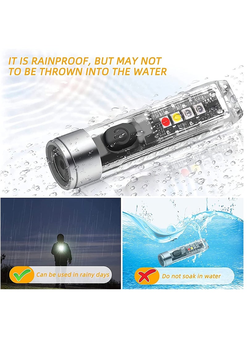 KASTWAVE Mini LED Flashlights USB Rechargeable Small Keychain Flashlight with 11 Modes of Main & Side Light, Portable Pocket EDC Flash Light for Daily Using, Backpacking, Camping, Hiking, etc. - Image 5