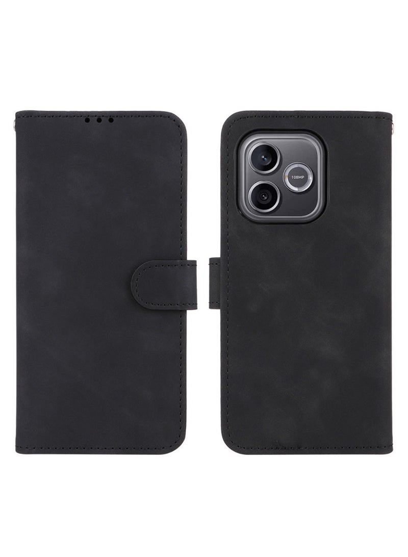 CoomBe for Honor 600 Lite PU Leather  Flip Phone Case, Phone Holder Case Compatible with Honor 600 Lite Phone Back Cover Black - Image 2