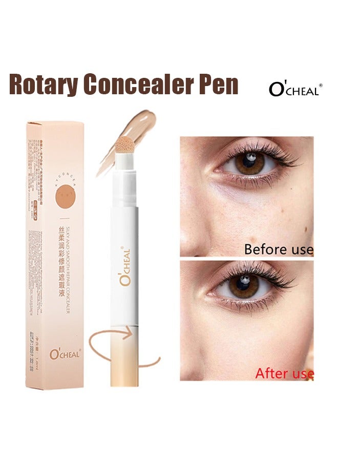 OCHEAL Silky And Smooth Repair Concealer，Liquid Foundation Stick - Medium Coverage, Natural Finish, Suitable for All Skin Types #2 Light skin tone （1.8ml） - Image 1