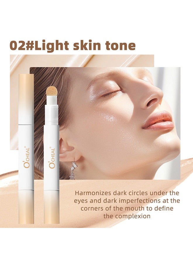 OCHEAL Silky And Smooth Repair Concealer，Liquid Foundation Stick - Medium Coverage, Natural Finish, Suitable for All Skin Types #2 Light skin tone （1.8ml） - Image 2