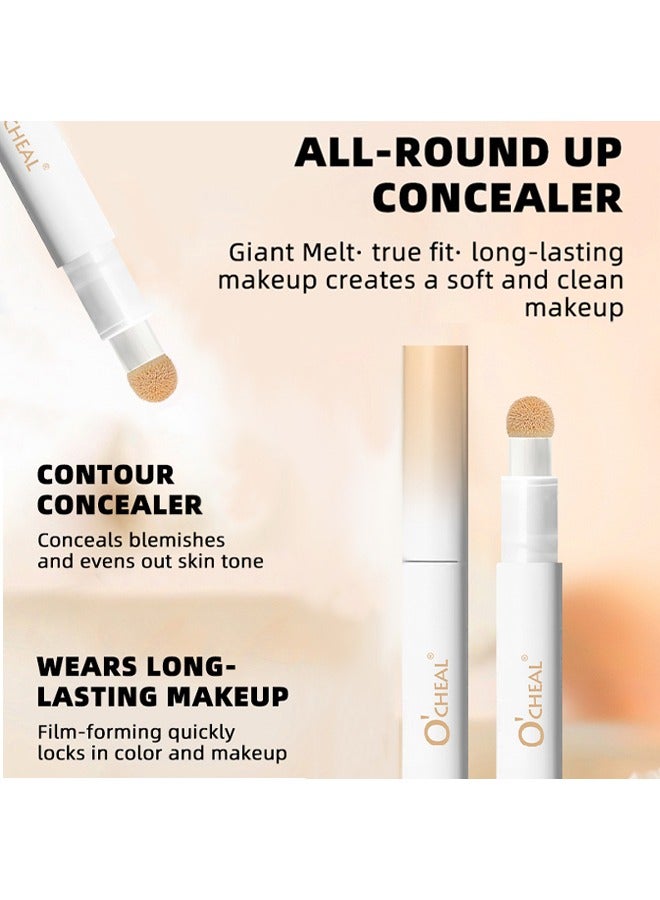 OCHEAL Silky And Smooth Repair Concealer，Liquid Foundation Stick - Medium Coverage, Natural Finish, Suitable for All Skin Types #2 Light skin tone （1.8ml） - Image 5