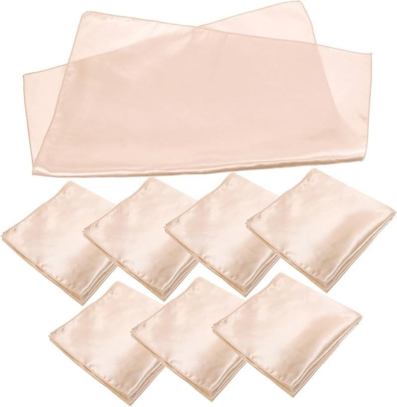 Rose Gold Cloth Napkins 17.3x17.3 Inches Washable Absorbent Dinner Napkins for Parties Weddings - Image 2