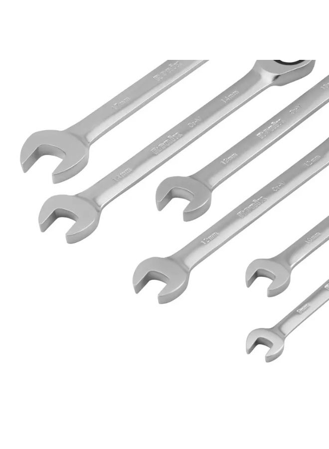 RONIX 6 Pcs Double Box Ratcheting Wrench Set 8-17mm, 72-Tooth, German Engineering #Ronix RH-2173 - Image 4