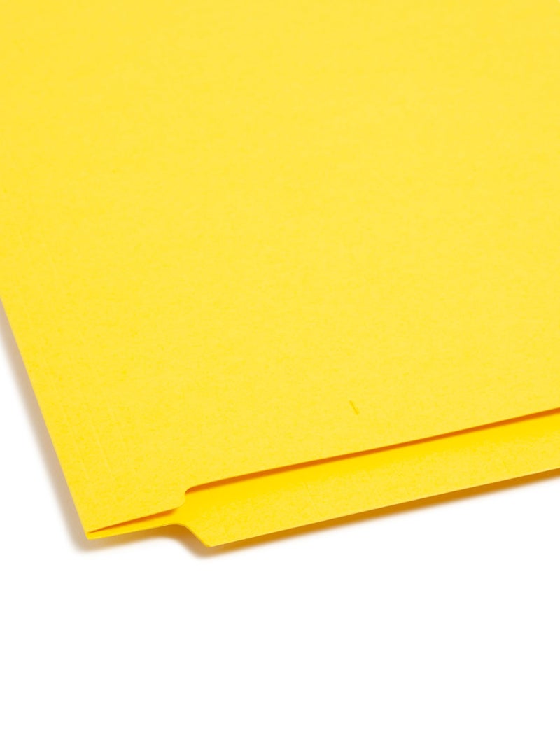 Smead End Tab Fastener File Folder, Shelf-MasterÂ® Reinforced Straight-Cut Tab, 2 Fasteners, Letter Size, Yellow, 50 per Box (25940) - Image 4
