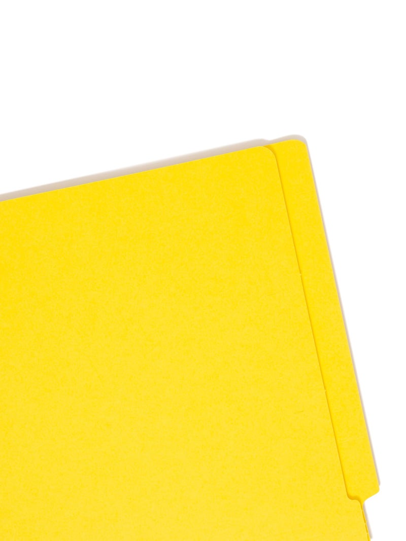 Smead End Tab Fastener File Folder, Shelf-MasterÂ® Reinforced Straight-Cut Tab, 2 Fasteners, Letter Size, Yellow, 50 per Box (25940) - Image 5