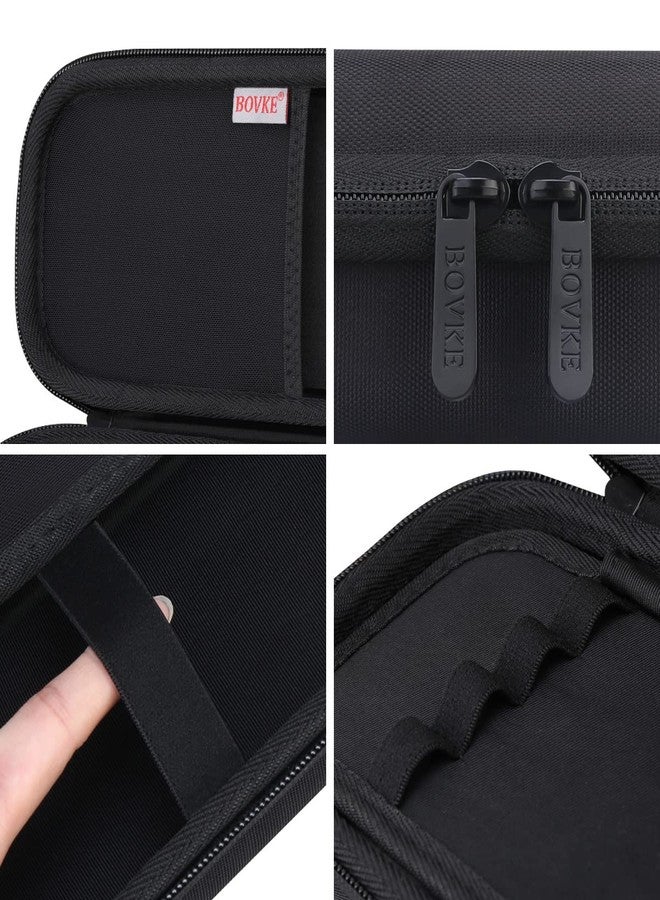 BOVKE Stethoscope Case for 3M Littmann Classic III, Lightweight II S.E, Cardiology IV Diagnostic, MDF Acoustica Deluxe Stethoscopes - Extra Room for Penlights & Nurse Work Accessories, Black + Black - Image 2