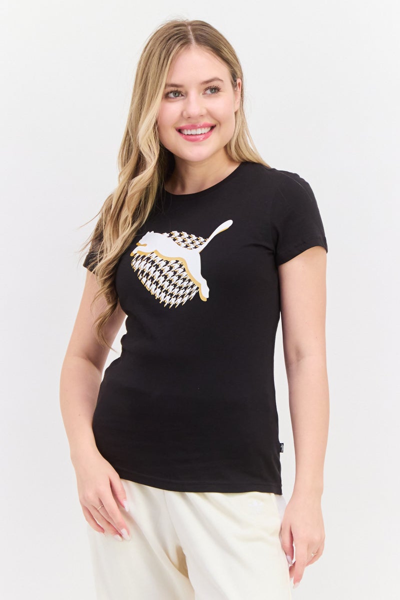 PUMA Women Sportswear Fit Training Top, Black Combo - Image 1