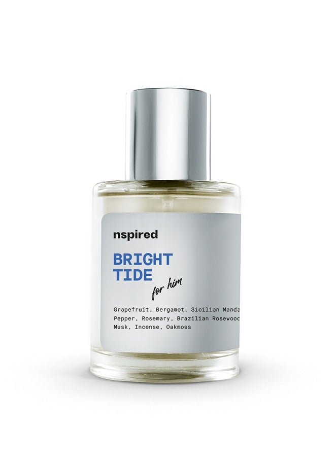 Nspired Beauty Bright Tide EDT for Men – Fresh Citrus Aromatic Perfume - Image 2