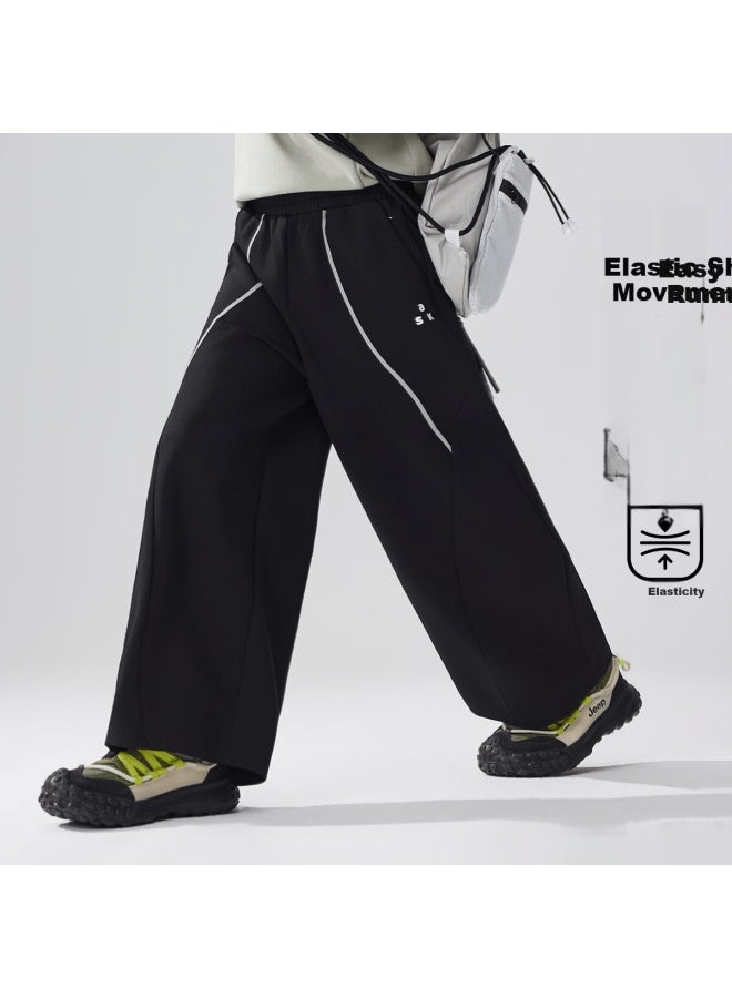Ask Junior Kids Pants  Spring Boys Loose Wide-leg Elastic Knit Sports Casual Trousers - Image 2