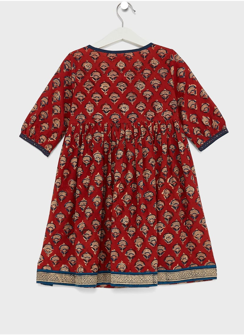 Fabindia - Youth Printed Churidar Set - Image 1