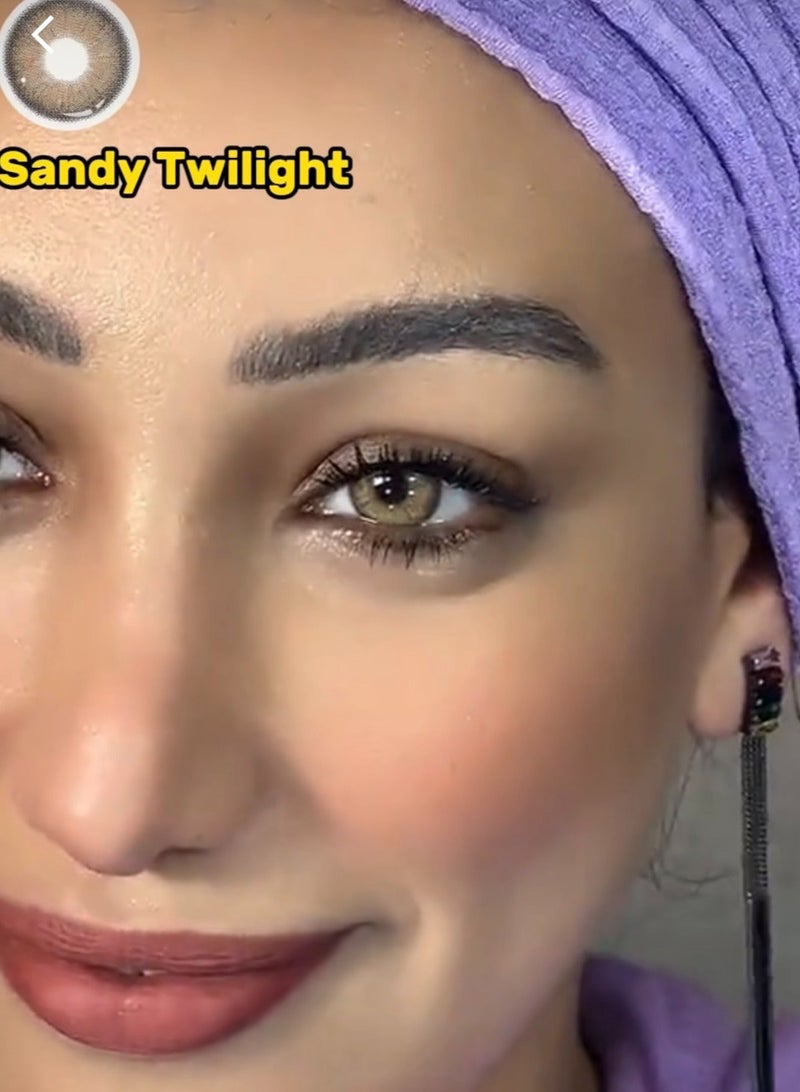 يونيبلينغ عدسات لاصقة ملونة ساندي تويلايت البني (سنوية) - Image 4