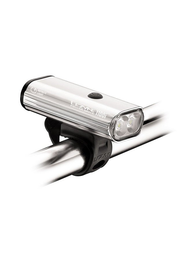 LEZYNE Power Drive 1100I Loaded Headlight Kit Silver, One Size  - Image 2