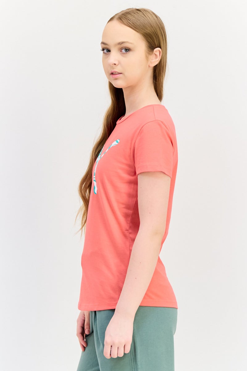 PUMA Women Sportswear Fit Short Sleeve Outdoor T-Shirt, Dark Peach - Image 4